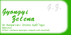 gyongyi zelena business card